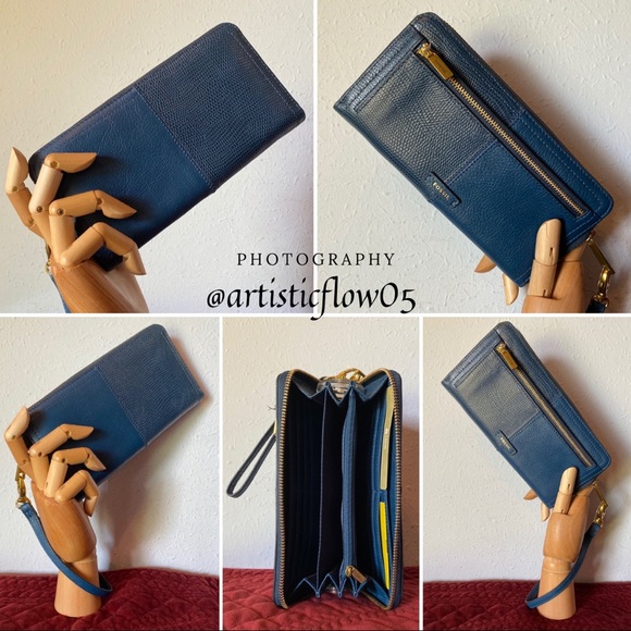 NEW! Fossil Leather 4 Piece Matching Twilight Set! - Picture 5 of 14